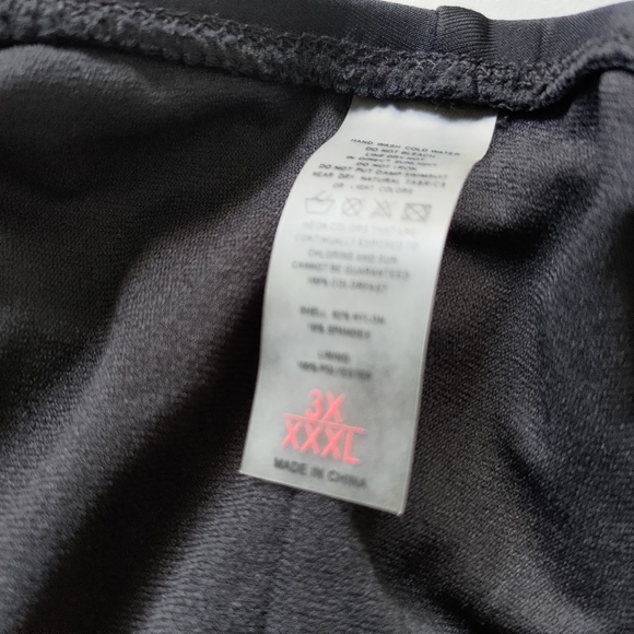 Black One-Piece Swimsuit size 3X NWT - Picture 2 of 5